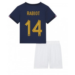 Frankrike Adrien Rabiot #14 babykläder Hemmatröja barn VM 2022 Korta ärmar (+ Korta byxor)